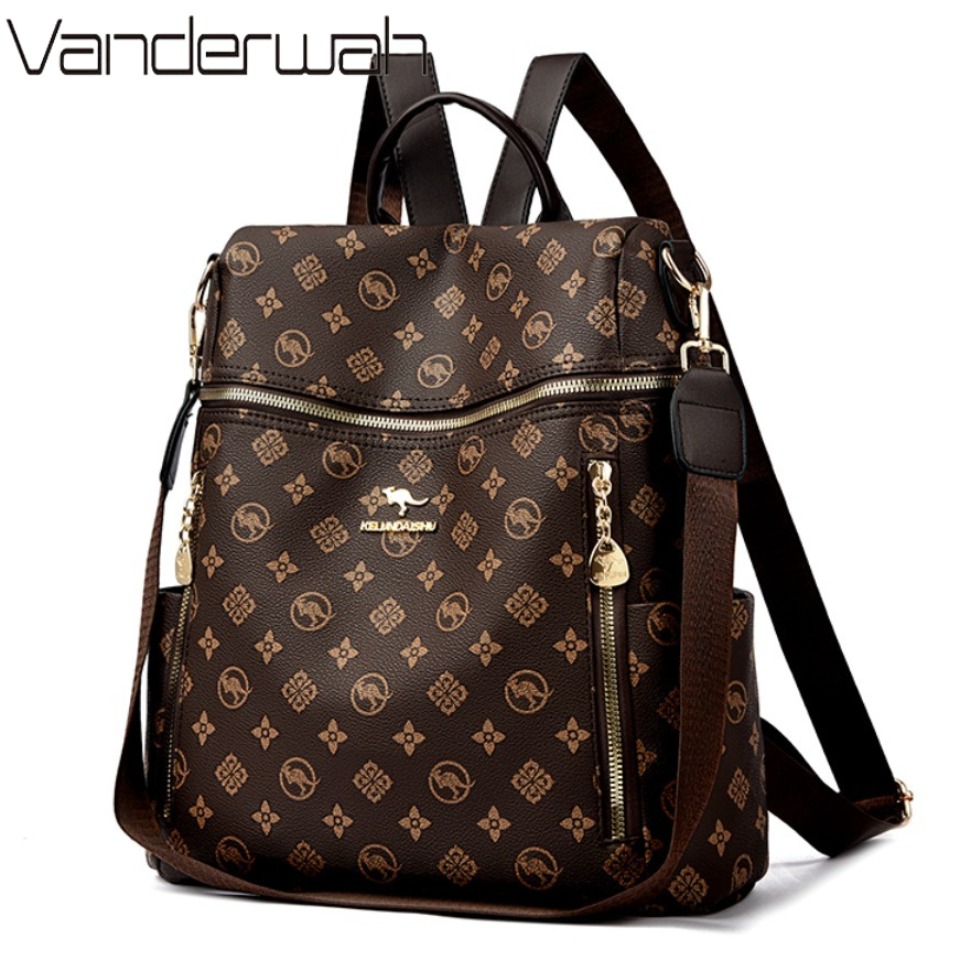 Embroidery Design Logo - Echte Marke frauen Weiche Leder Rucksack