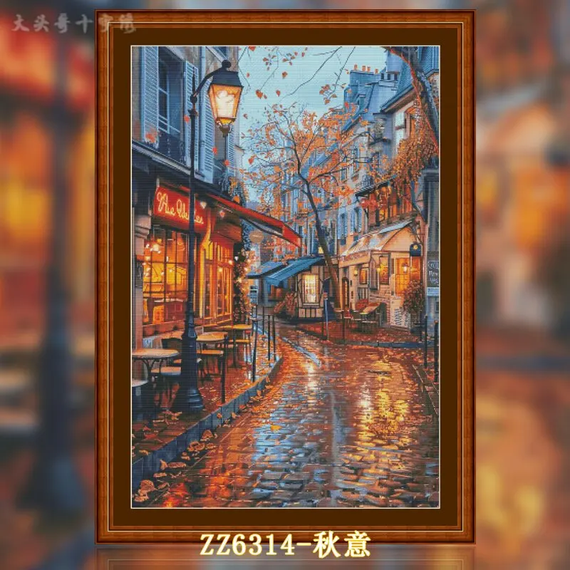 Embroidery Meaning - [ZZ6314-Herbst-Motiv] Gestempeltes Kreuzstich-Set 14CT 16CT Vorgedruckte