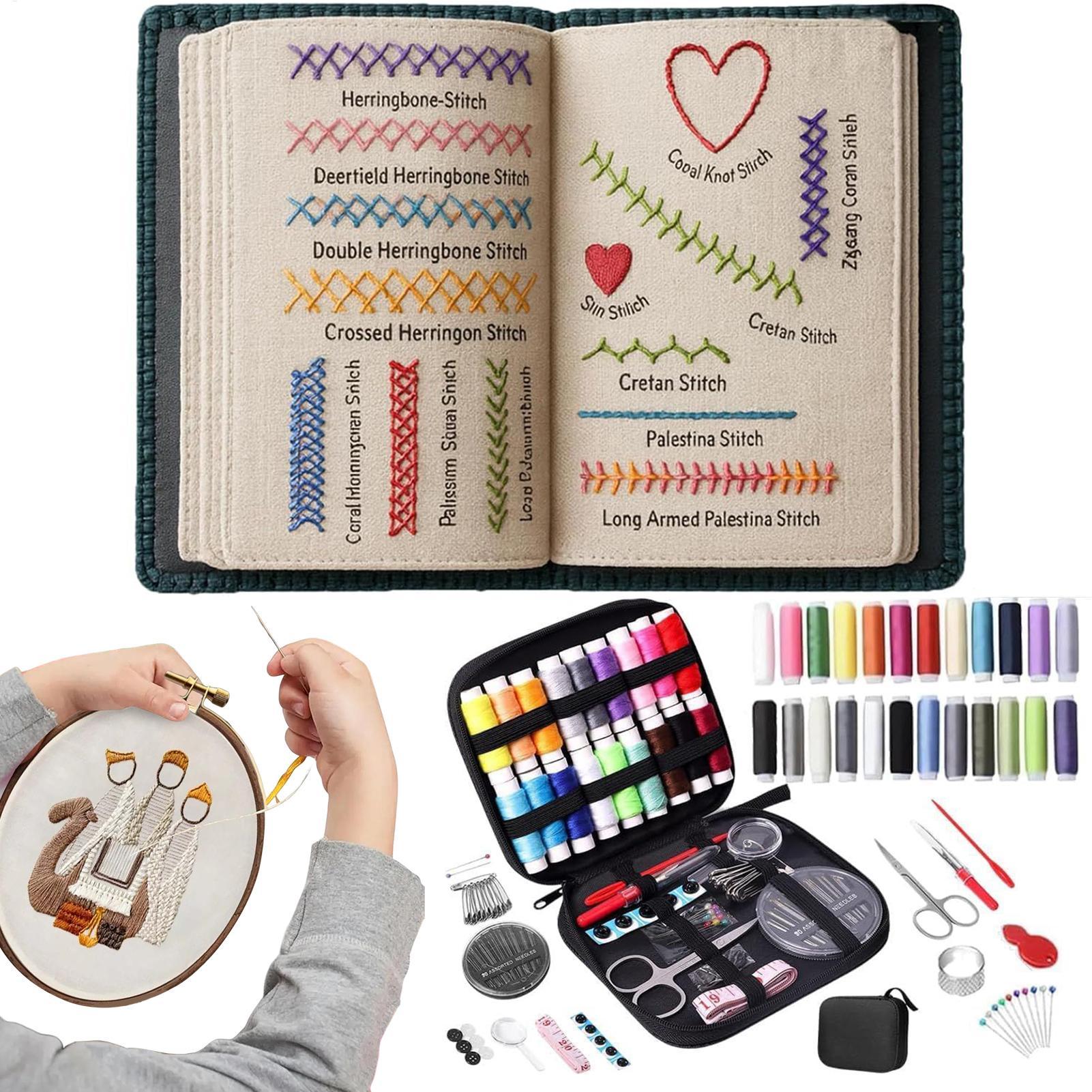Embroidery Meaning - Stickbuch für Anfänger, 106-Muster, tragbar, für