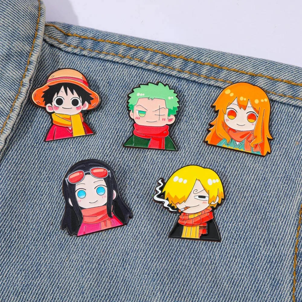 Embroidery Reddit - 5 Stück Niedliche Anime-Cartoon-Broschen Lustige Nami