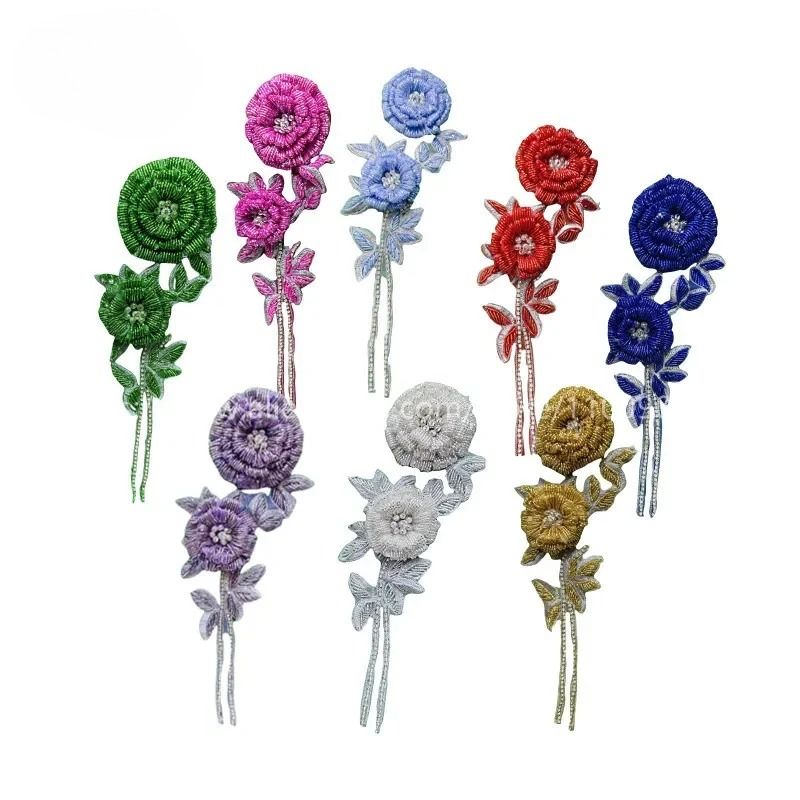 Embroidery Rose - NEUE mehrfarbige handgefertigte Rosenbrustblumen mit Perlen.