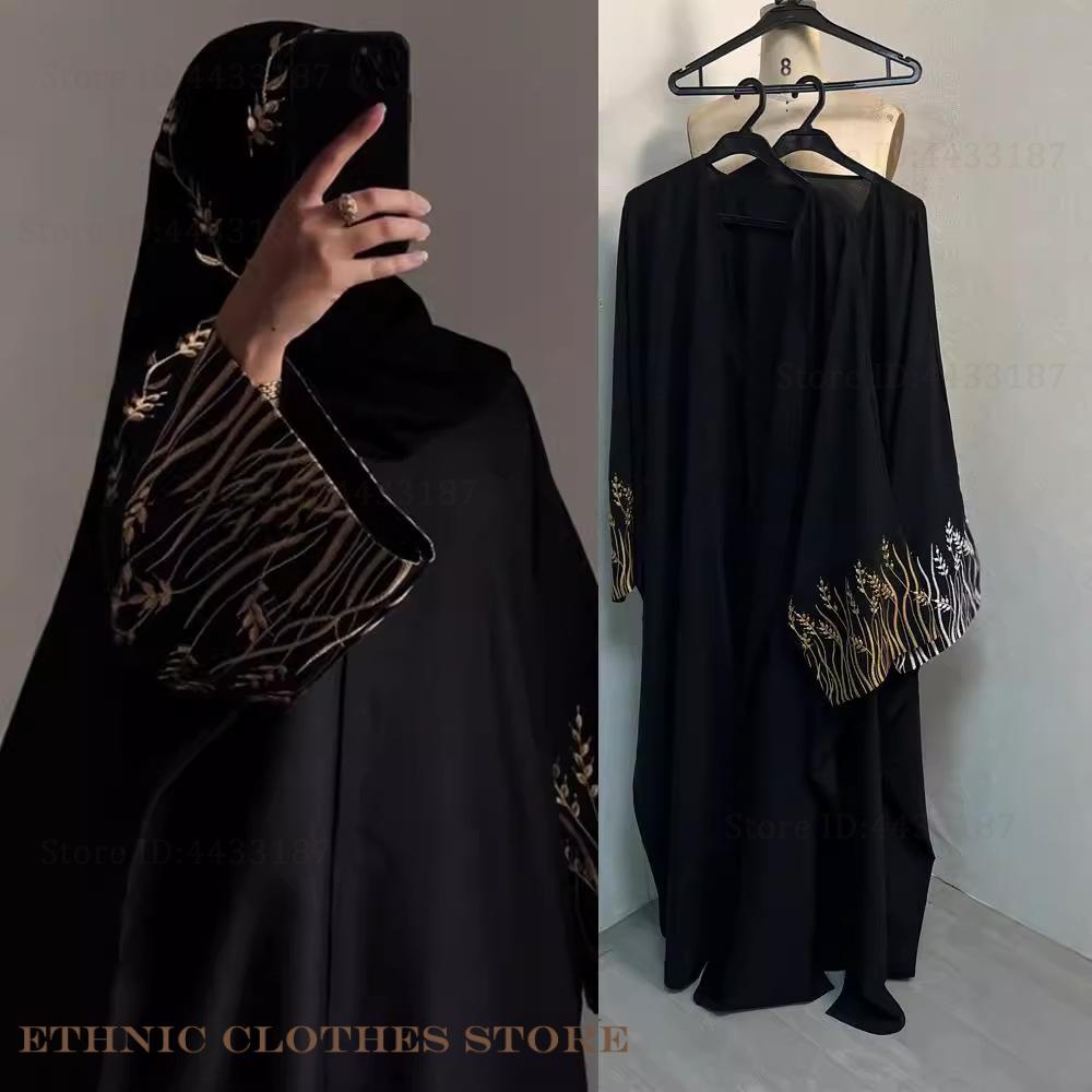 Embroidery Kebaya - Muslimische Frauen Kleid Elegante Schwarze Stickerei