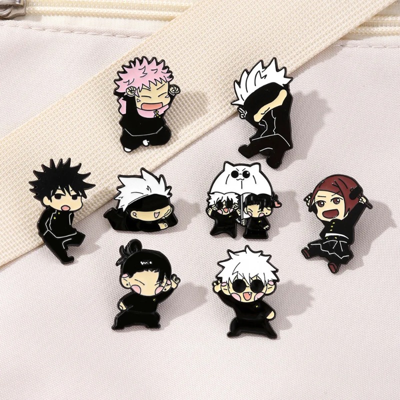 Embroidery Reddit - 8-teiliges Anime Itadori Yuji Emaille-Pin-Set, Cartoon
