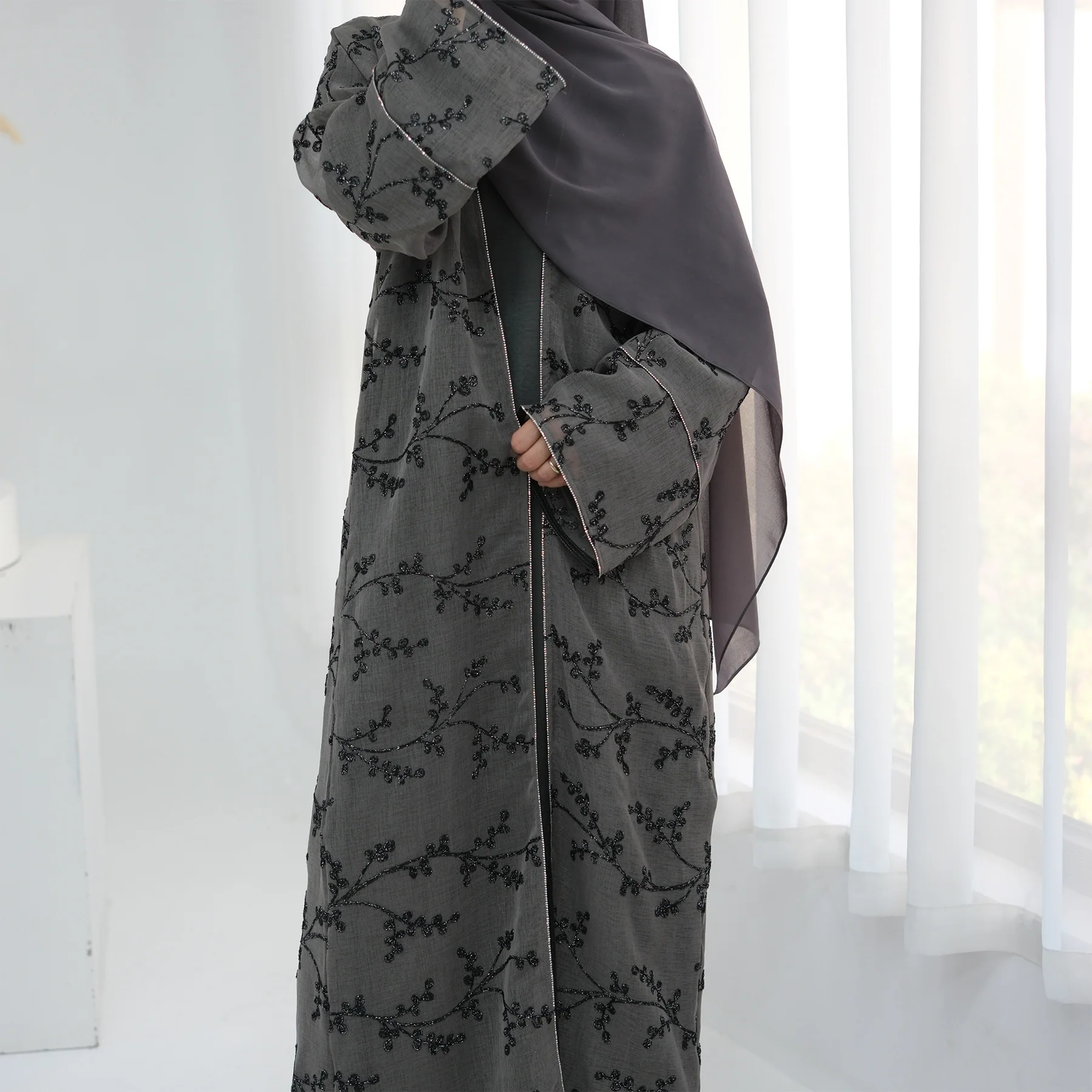 Embroidery Kebaya - Damen Bestickter Kimono Cardigan Eid Ramadan