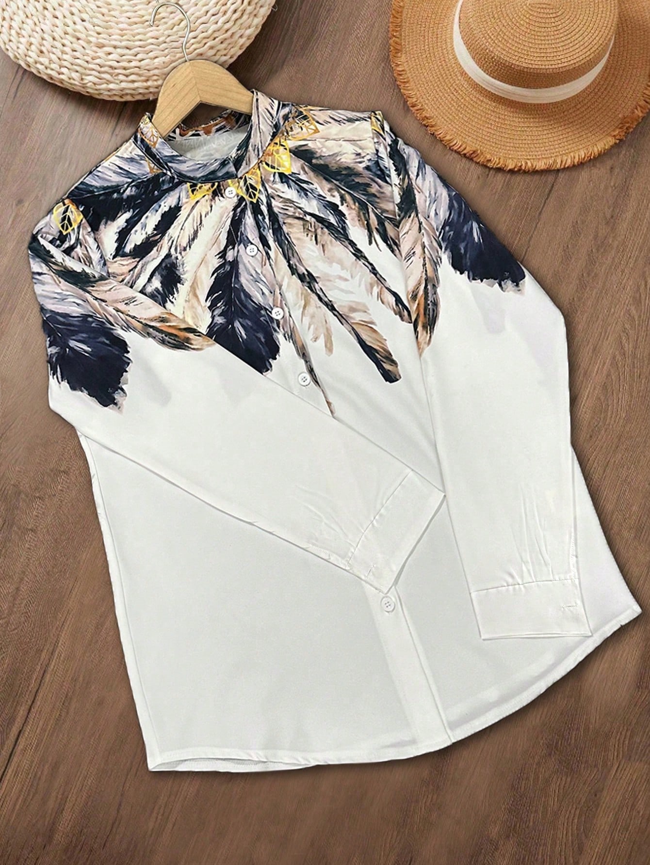 Modisches Slim-Fit-Langarmshir – Embroidery Online Bewertung und Preis