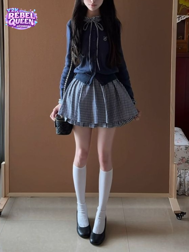 Japanisches Preppy-Sweet-2-Tei – Embroidery Cotton Shirt Bewertung und Preis