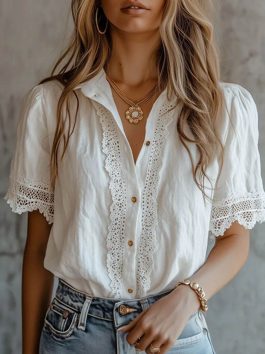 Elegante Damenblusen, lässig,  – Embroidery Online Bewertung und Preis