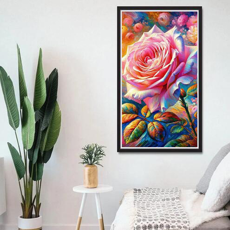 Großformatiges Bild Vollkrista – Embroidery Rose Bewertung und Preis