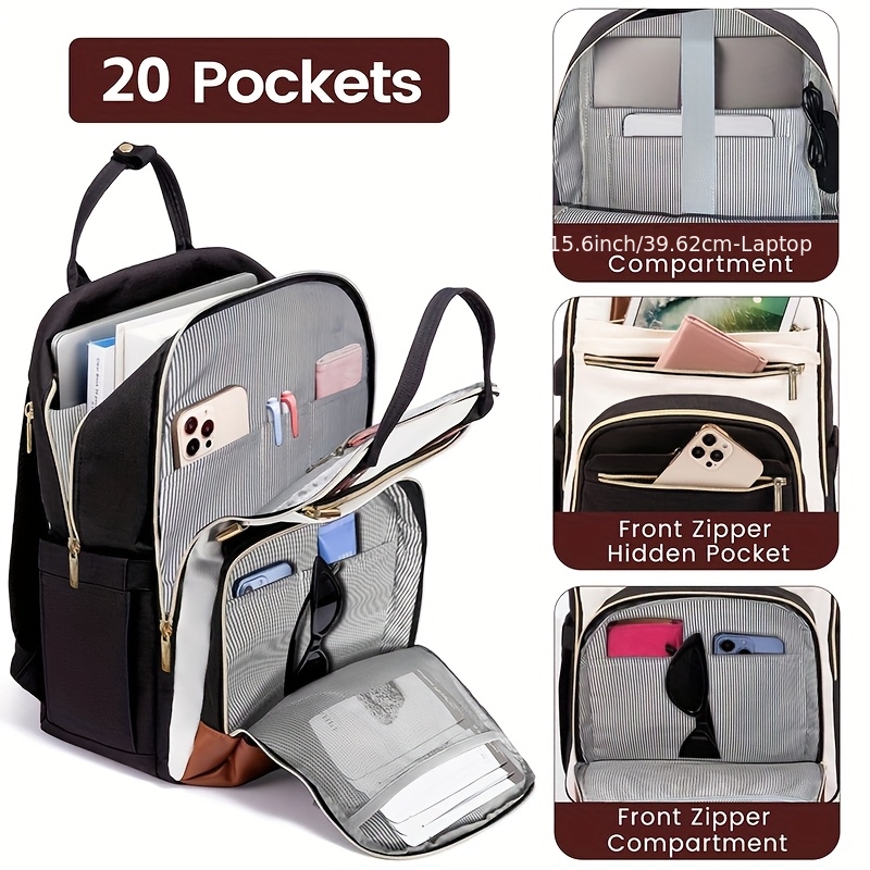 Zweifarbiger Laptop-Rucksack f – Embroidery Bag Bewertung und Preis