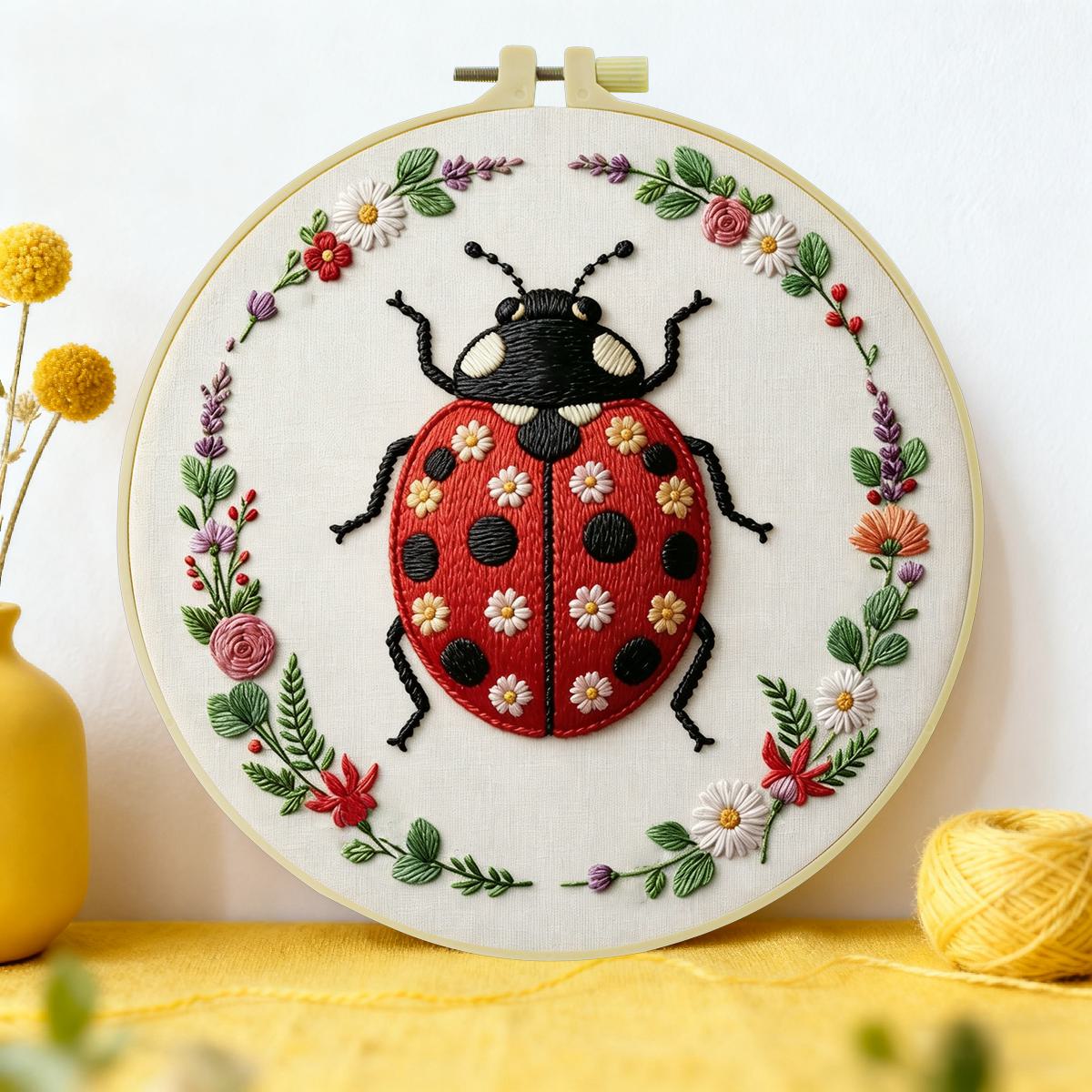 1 Stück 20X20CM/15X15CM 7,87/6 – Embroidery Lady Bug Bewertung und Preis