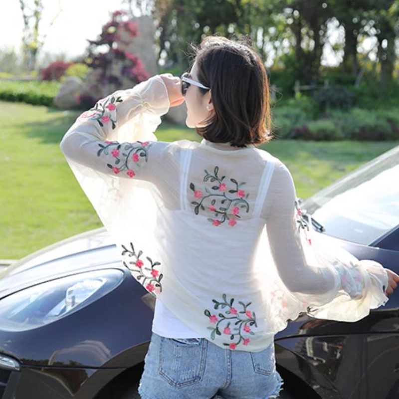 2023 sommer Neue Frauen Lange  – Embroidery Cotton Shirt Bewertung und Preis