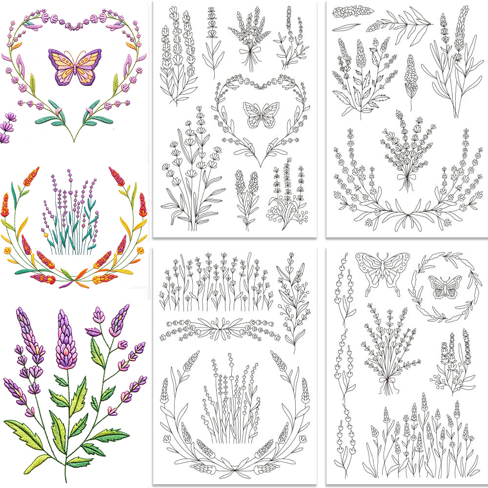 Lavendelblüten-Schmetterling W – Embroidery Meaning Bewertung und Preis