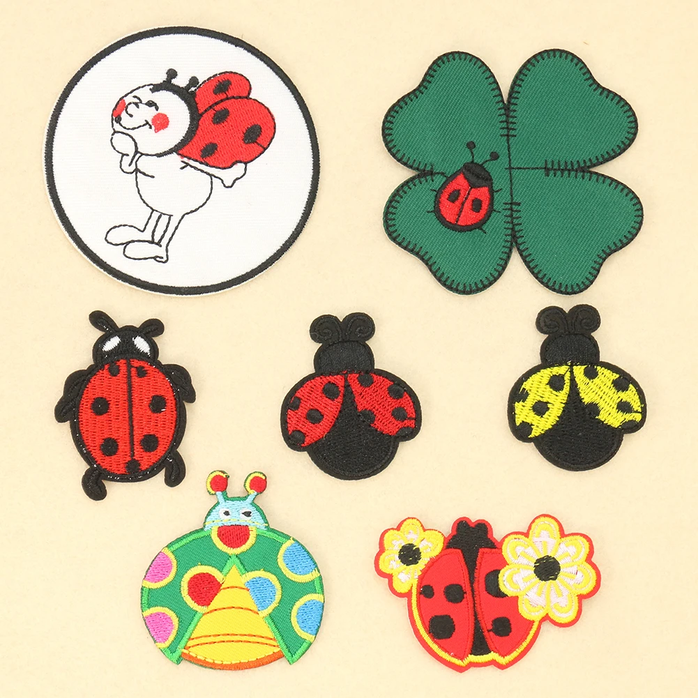 2pc Cartoon Marienkäfer vier b – Embroidery Lady Bug Bewertung und Preis