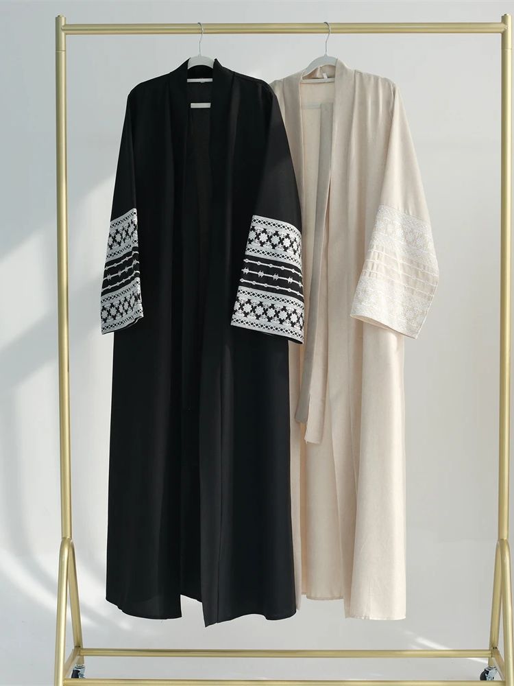 Ramadan Eid Schwarz Offenen Ki – Embroidery Kebaya Bewertung und Preis