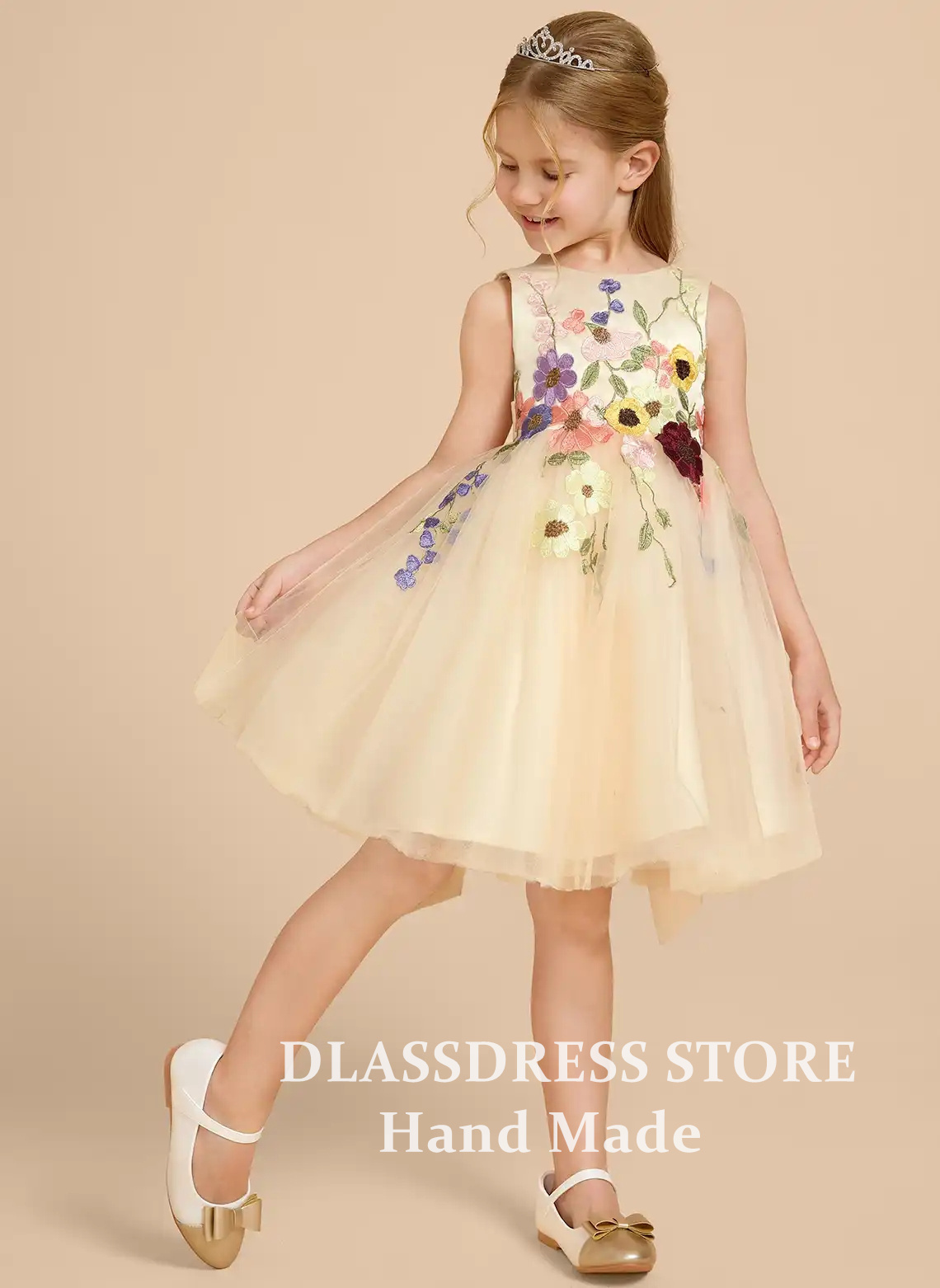 Maßgeschneiderte gelbe Tüll-Bl – Embroidery Yellow Dress Bewertung und Preis